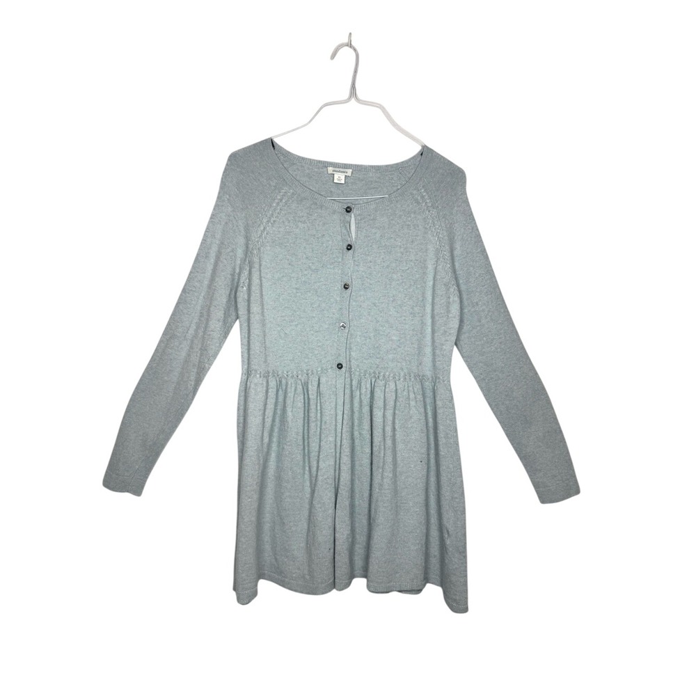 Sundance Gather Peplum Tunic Sweater XL Wool Cashmere Cottage Ballet Coastal